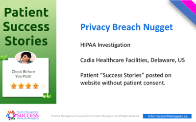 Privacy Breach Nugget: When Patient “Success Stories” Become a Privacy Breach